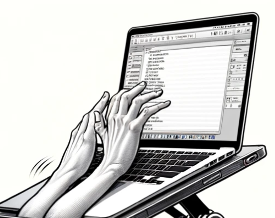 PCスタンドだと手首が当たったり変な角度で曲がったりするため、 結構タイピングしづらい